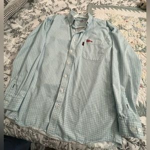 Cinch FR cat 2 work shirt (MLW3001006) size large, turquoise in color. Like new